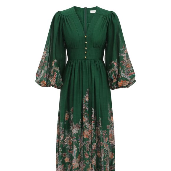 Zimmermann RHIANNON Deep V-neck Long-sleeved Maxi Dress - Picture 6 of 15